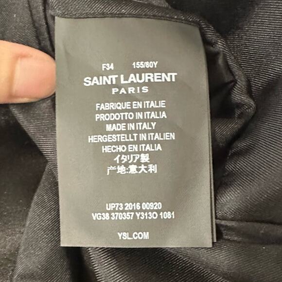 Saint Laurent Iconic Le Smoking Jacket Black w/ Silver Star Woven Jacquard FR 34 - Picture 10 of 15